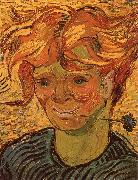 Vincent Van Gogh Young Man with Cornflower (nn04) oil painting reproduction